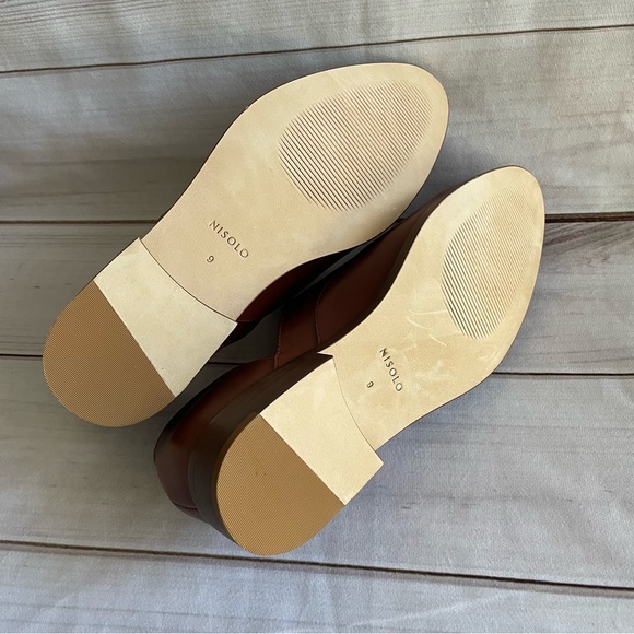 Nisolo Emma d'Orsay Oxford Loafers Shoes Women’s Size 9 Brandy Slip On - Picture 13 of 15